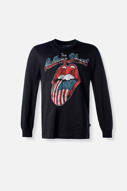  POLERA DE THE ROLLING STONES REGULAR FIT MANGA LARGA PARA HOMBRE