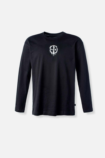  POLERA DE DEADPOOL RELAX FIT MANGA LARGA PARA HOMBRE