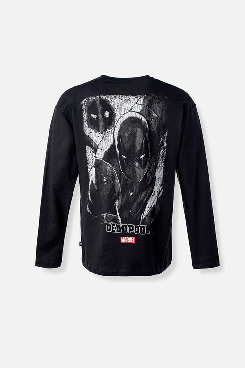 Card slide image -  POLERA DE DEADPOOL RELAX FIT MANGA LARGA PARA HOMBRE