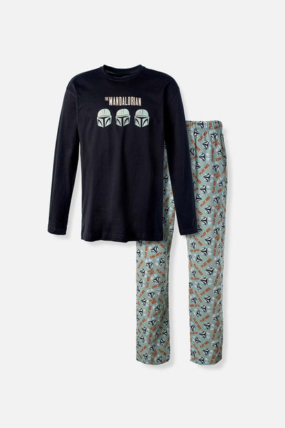  PIJAMA DE MANDALORIAN CON PANTALON Y BUZO LARGO PARA HOMBRE