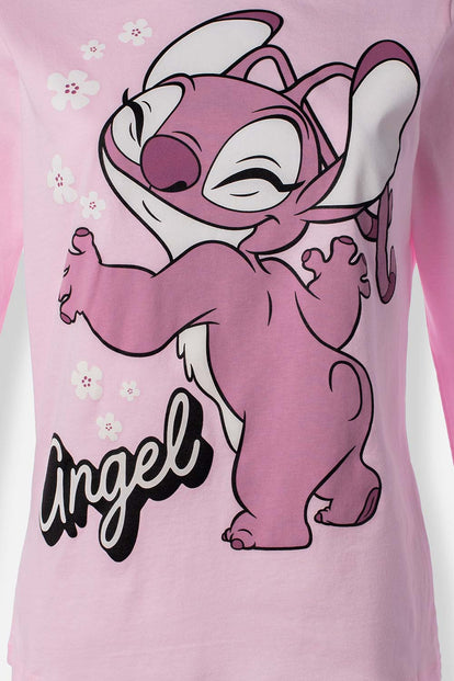  PIJAMA DE LILO Y STITCH MANGA LARGA PARA MUJER