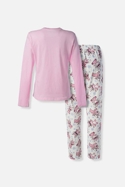  PIJAMA DE LILO Y STITCH MANGA LARGA PARA MUJER