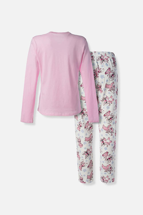 Card slide image -  PIJAMA DE LILO Y STITCH MANGA LARGA PARA MUJER