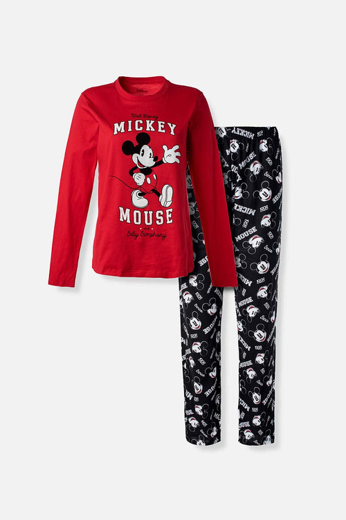 Card slide image -  PIJAMA DE MICKEY MOUSE CON PANTALON LARGO PARA MUJER