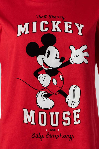  PIJAMA DE MICKEY MOUSE CON PANTALON LARGO PARA MUJER
