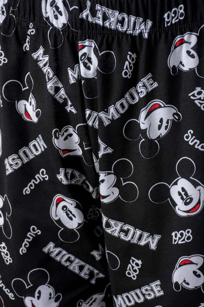  PIJAMA DE MICKEY MOUSE CON PANTALON LARGO PARA MUJER