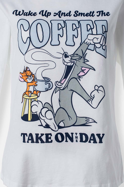 Card slide image -  PIJAMA DE TOM Y JERRY MANGA LARGA PARA MUJER
