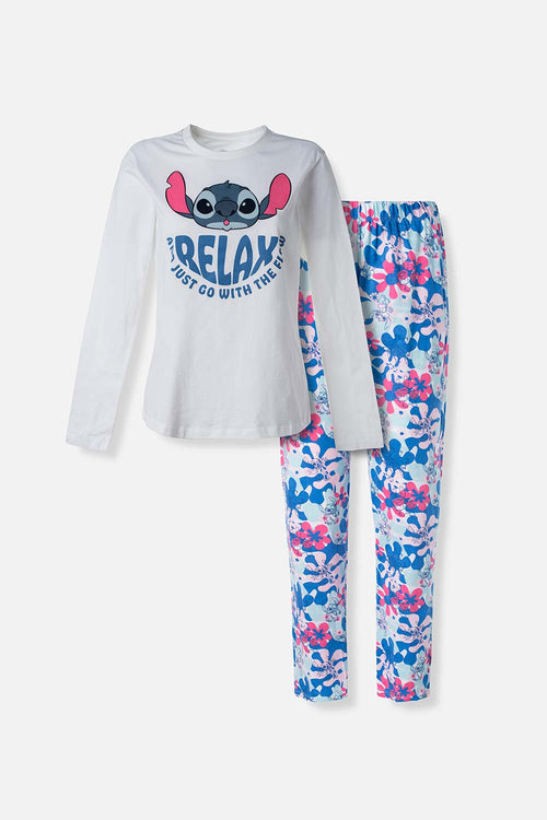 Card slide image -  PIJAMA DE LILO Y STITCH MANGA LARGA PARA MUJER