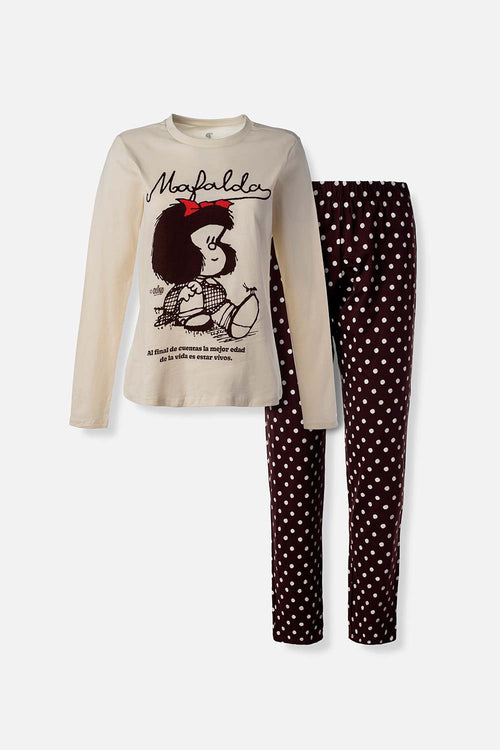 Card slide image -  PIJAMA DE MAFALDA MANGA LARGA PARA MUJER
