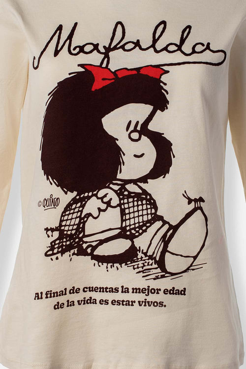 Card slide image -  PIJAMA DE MAFALDA MANGA LARGA PARA MUJER