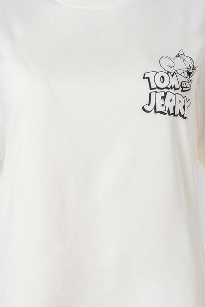  POLERA DE TOM Y JERRY REGULAR FIT PARA MUJER