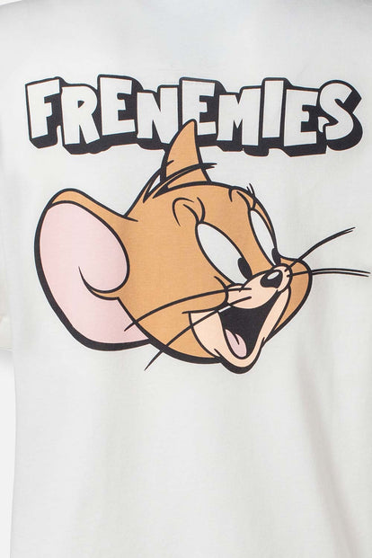  POLERA DE TOM Y JERRY REGULAR FIT PARA MUJER