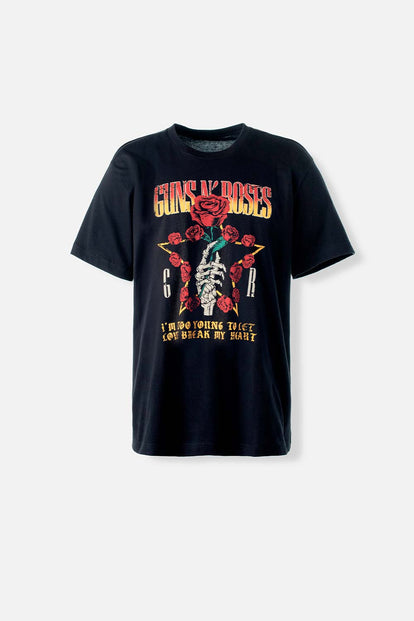  POLERA DE GUNS AND ROSES REGULAR FIT PARA HOMBRE