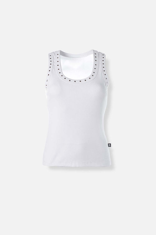 Card slide image -  POLERA DE MOVIES BLANCA SLIM FIT PARA MUJER