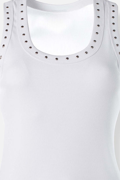  POLERA DE MOVIES BLANCA SLIM FIT PARA MUJER