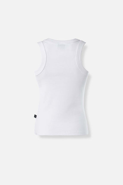  POLERA DE MOVIES BLANCA SLIM FIT PARA MUJER